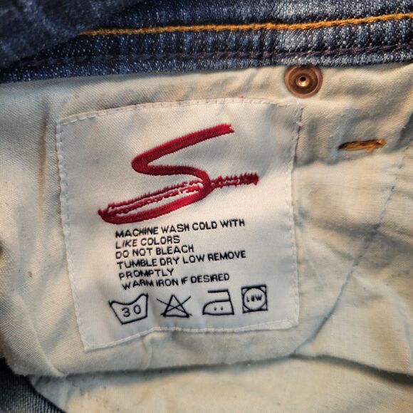 Seven 7 Brand Women's Size 34 Flare Jeans Blue Older Logo Cowgirl Country Glam - Picture 10 of 14